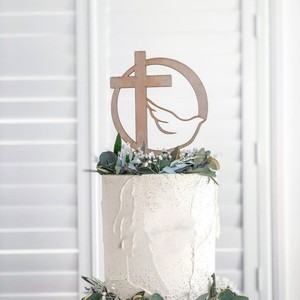 Adorno de Pastel de Acrílico con Paloma Dorada y Cruz, para Bautizo, Primera Comunión, Decoración Elegante para Pastel de Baby Shower Cristiano - Product Image 4