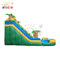 Toboggan aquatique gonflable double piste WINSUN pour usage commercial extérieur, bâche en PVC 0,55 mm, capacité maximale 100-500 kg, pour adultes en parc aquatique
