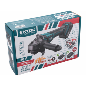 8791840 EXTOL 공유 20V 125mm 20V 리튬 이온 2Ah 브러시리스 모터 무선 앵글 그라인더 - Product Image 6