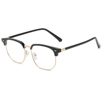 Nuevas Gafas Ópticas de Prescripción con Lentes Transparentes, Media Montura, Estilo Vintage, con Bloqueo de Luz Azul y Fotocromáticas para Hombre