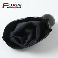 Pour Renault Clio 2 3 Megane 2 Scenic 2 Kangoo 2009, pommeau de levier de vitesse en cuir PU chromé brillant avec cache anti-poussière