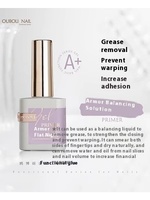 Ouboli 15ML Vernis Gel UV Bio Haute Brillance Effet Diamant Couche de Finition & Base Applicables en Usine & Certifiés CPNP