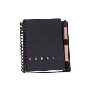 Caderno personalizado barato em massa note livro de adesivo com caneta e nota adesiva