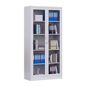 Armoire de classement en acier verrouillable personnalisée avec porte vitrée moderne – Mobilier de bureau polyvalent pour espaces de travail contemporains, chambre et cuisine - Product Image 6