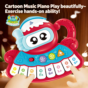 Jouet musical éducatif pour enfants Yuglow, piano à thème animalier avec lumières et chansons, jouet d'apprentissage précoce et d'éveil - Product Image 4