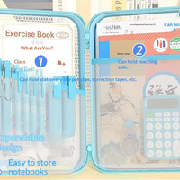 Carpeta de Archivos de Malla Extra Gruesa A4, Portadocumentos Transparente con Cierre, Organizador Portátil para Estudiantes, Tutorías, Exámenes de Secundaria, Unisex