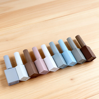 Vente en gros de flacons en verre pour vernis à ongles, personnalisés, vides, mats, carrés, de 10 ml, 12 ml, 15 ml, pour l'emballage de produits de beauté, avec bouchon et pinceau