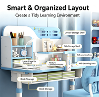 Meubles scolaires pour enfants, ensemble table et chaise d'étude en plastique, design moderne, durable, écologique, réglable pour une utilisation en classe et à la maison