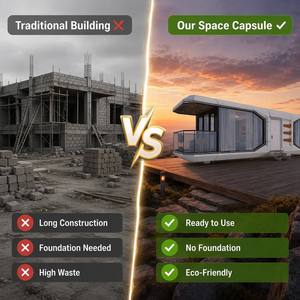 บ้านแคปซูลอัจฉริยะ Lange Modern Space Capsule House พร้อมอุปกรณ์ครบครัน 1 ห้องนอน 1 ห้องน้ำ พร้อมครัว ราคาบ้านสำเร็จรูปเคลื่อนย้ายได้ - Product Image 5
