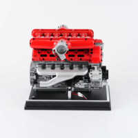 Kit de modèle métallique de moteur TECHING DM109 V12, assemblage DIY, super voiture, principes mécaniques de combustion interne à 12 cylindres