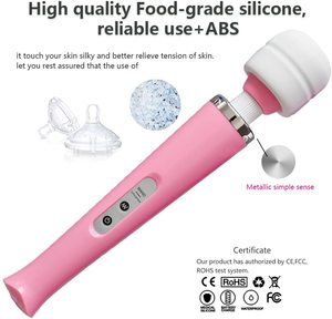 Potente Massaggiatore a Bacchetta con 10 Velocità di Vibrazione, Vibratore Manuale per <span class=keywords><strong>Massaggi</strong></span> Intimi Femminili - Product Image 4