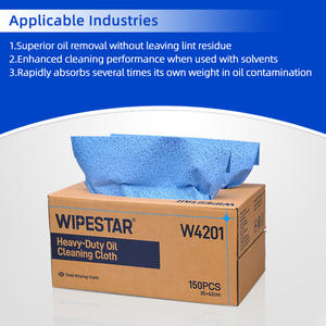 WIPESTAR Lingettes industrielles écologiques en PP, super absorbantes, texture écorce, non tissées, pour le nettoyage et l'élimination des taches et de la graisse - Product Image 3