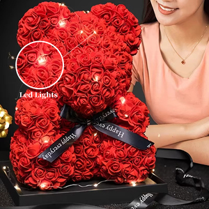 Commercio all'ingrosso 2025 più popolare 40cm artificiale orsacchiotto colorato in schiuma rosa orso personalizzato nastro <span class=keywords><strong>con</strong></span> scatola regalo per il giorno di san valentino - Product Image 4
