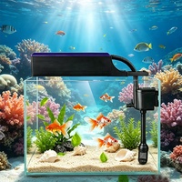 Filtre externe 3-en-1 pour aquarium : oxygénation, filtration et circulation, avec pompe submersible et boîtier supérieur