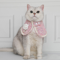 Écharpe pour chat de style princesse avec fleurs et perles, mode et coupe, bavoir pour chien de compagnie