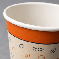 Nachhaltiger, biologisch abbaubarer, sauberer, geruchsneutraler PE-Becher mit 16oz Fassungsvermögen und flachem Deckel für Tee