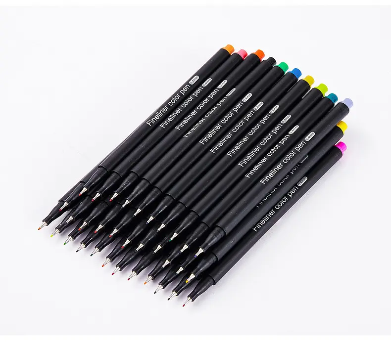저렴한 가격 12/24/36/48/60/100 색상 마커 그리기 Fineliner 쓰기 노트 사무실 학용품 컬러 펜