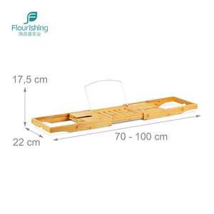 Plateau de bain ajustable en bambou personnalisé avec côtés extensibles et <span class=keywords><strong>porte</strong></span>-livre - Product Image 3