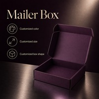 Boîte d'expédition en carton recyclable avec logo personnalisé, boîte en carton ondulé E Flute, emballage pour produits de beauté, cils, boutique