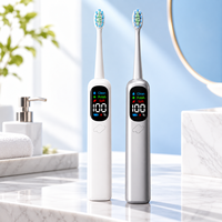 Brosse à dents électrique sonique pour adultes, affichage numérique intelligent, rechargeable, vibration, nettoyage en profondeur