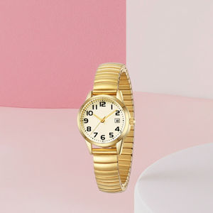 Женские спортивные кварцевые часы Seiko с расширительным ремешком из нержавеющей стали - Product Image 4