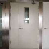 Porte coupe-feu en acier de haute qualité, commerciale, avec isolation thermique et design moderne pour les commerces et les immeubles de bureaux