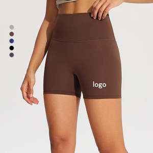 Custom Workout Gym Jogging Activewear Athletic Shorts Women High Waist Running Sports Biker Sweat Yoga Shorts - Product Image 5