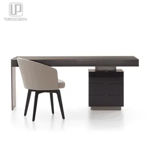 木製ライティングデスクモダン木製オフィステーブル椅子高級ホームオフィス家具ブラック
