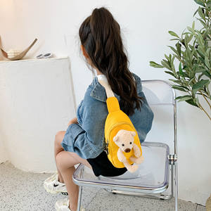 Tas bahu selempang anak perempuan, tas selempang dada beruang mewah kecil untuk anak perempuan - Product Image 3