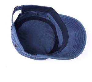 Chapeau de soleil décontracté pour homme, style vintage, en coton lavé, à calotte plate, idéal pour l'été – Nouvelle collection très prisée - Product Image 5