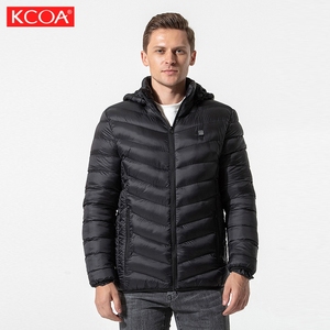 Veste chauffante en duvet imperméable pour homme et femme, rechargeable par USB, 2 zones de chauffe, vente en gros - Product Image 2