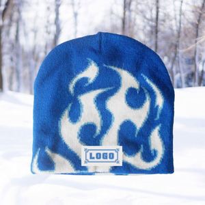 Bonnet en tricot avec logo personnalisé, bonnet d'hiver pour homme avec étiquette personnalisée - Product Image 1