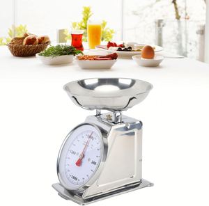 Báscula de cocina mecánica plateada/azul de 3kg-30kg, la más vendida, con bandeja, cuerpo de acero pintado, forma poligonal, para medir peso en China - Product Image 4