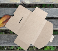 Enveloppe personnalisée, en carton Kraft noir, pour étui de téléphone, 50 unités