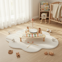 2026 New Arrival Wooden Musical Table Toy for Toddlers, Montessori All-in-One Kids Drum Set with Xylophone, Wind Chimes & Cymbal