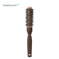 Brosse à cheveux ronde en céramique professionnelle pour le coiffage, le séchage et le lissage des cheveux bouclés en salon