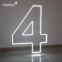 Letras y Números LED Grandes de 1, 2, 3 y 4 Pies, del 0 al 9 y de la A a la Z, Letrero Luminoso Acrílico RGB de Neón con Diseño Personalizado para Fiestas