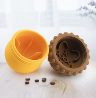 Distributeur de friandises interactif pour chiens Pinecone Silicone Puzzle Ball pour mâcher, lécher, santé dentaire et jeu de QI