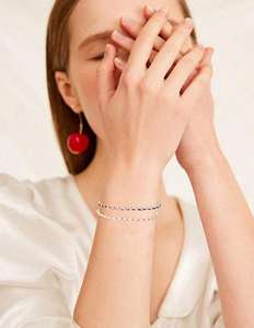 Bracelet tressé en coton pour femmes, cordon non tissé, cordon coloré et ajustable, perles en laiton antique, accessoire fait à la main et bon marché, promotion - Product Image 3