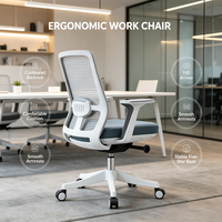 Chaise de bureau rotative en maille réglable avec design ergonomique pour la maison et le bureau, réglage de la hauteur pour l'ergonomie du corps humain