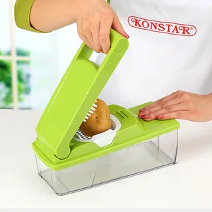 Hotsale Laatste Rvs Eenvoudige Groene Handheld Chopper Salade Maker Keukengerei Helper Groentesnijder
