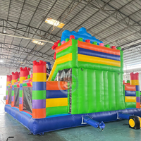 Château gonflable commercial à thème Avengers avec toboggan, pour enfants, ville de divertissement gonflable