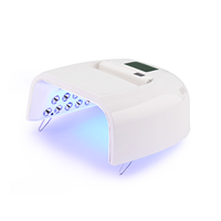 Lampe à ongles UV LED rechargeable professionnelle 128W, forte puissance, 45 LED, capteur automatique, avec mini lampe pour vernis gel
