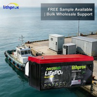 Batterie LiFePO4 haute capacité 24V 200AH 5KW Grade A double usage marine RS485 BMS intelligent Terminal M8 CE RoHS IP67 Service OEM ODM
