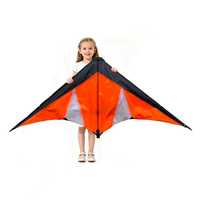 Cerf-volant de sport acrobatique orange à double ligne, personnalisé, populaire, durable, en polyester et fibre de verre, YUANFEI 123x54cm