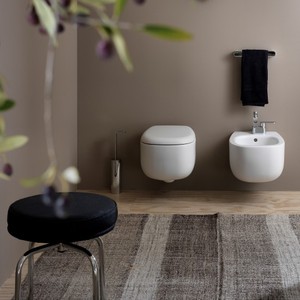 Flaminia Bonola stile europeo Set WC da parete WC a doppio filo serbatoio nascosto struttura in un pezzo per uso lavabo - Product Image 1