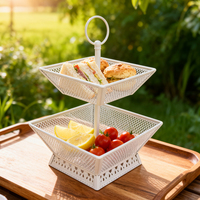 Plateau de service de luxe arabe pour le Ramadan, boîte à collations divisée, bol à noix en métal doré ou argenté, récipient à dattes, décoration de maison islamique pour l'Aïd, cadeau