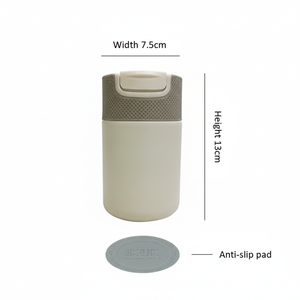 Bouteille isotherme en porcelaine avec intérieur SUS304, 8 oz (250 ml), double paroi, garde au chaud 4-6 h, au froid 8-10 h, couvercle en PP - Product Image 5