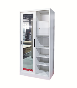 In Ban Công Nhà Phòng Ngủ Thép Almirah 2 Cửa Trượt Key Khóa Kim Loại Tủ Quần Áo Tủ Quần Áo Thiết Kế Gương Cho Đồ Nội Thất Nhà - Product Image 6