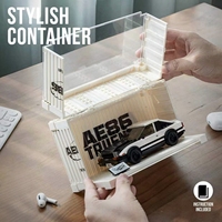 PB PB8810 ABS MOC, Modelo de Contenedor, Coche AE86, Bloques de Construcción Educativos para Armar, Juguetes para Adolescentes y Adultos, Regalos, Juego de Bloques de Construcción 1:32